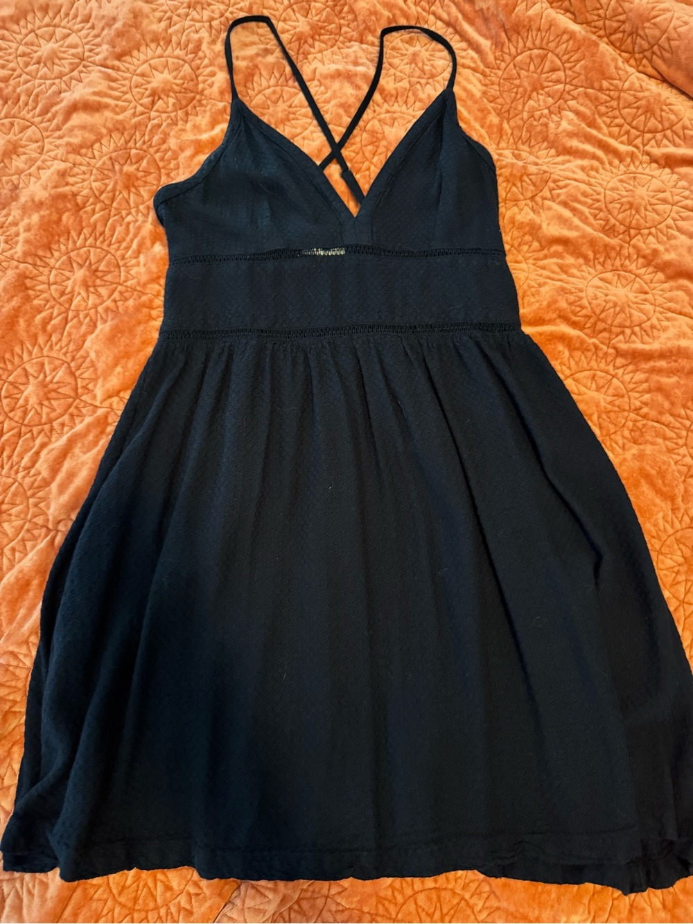 Roxy Black Strappy Skater Dress